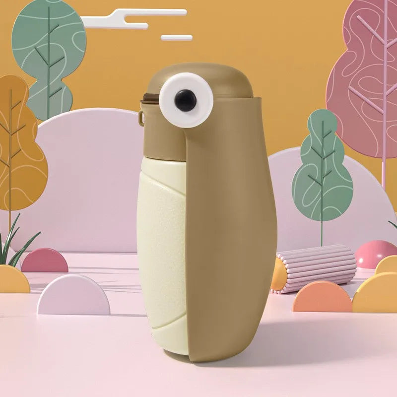 1PCS Portable ABS Pet Water Bottle for Outdoor Travel Leak-Proof Dog Water Dispenser with Foldable Bowl Cat Drinking Waterer