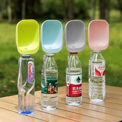 1PCS Portable ABS Pet Water Bottle for Outdoor Travel Leak-Proof Dog Water Dispenser with Foldable Bowl Cat Drinking Waterer