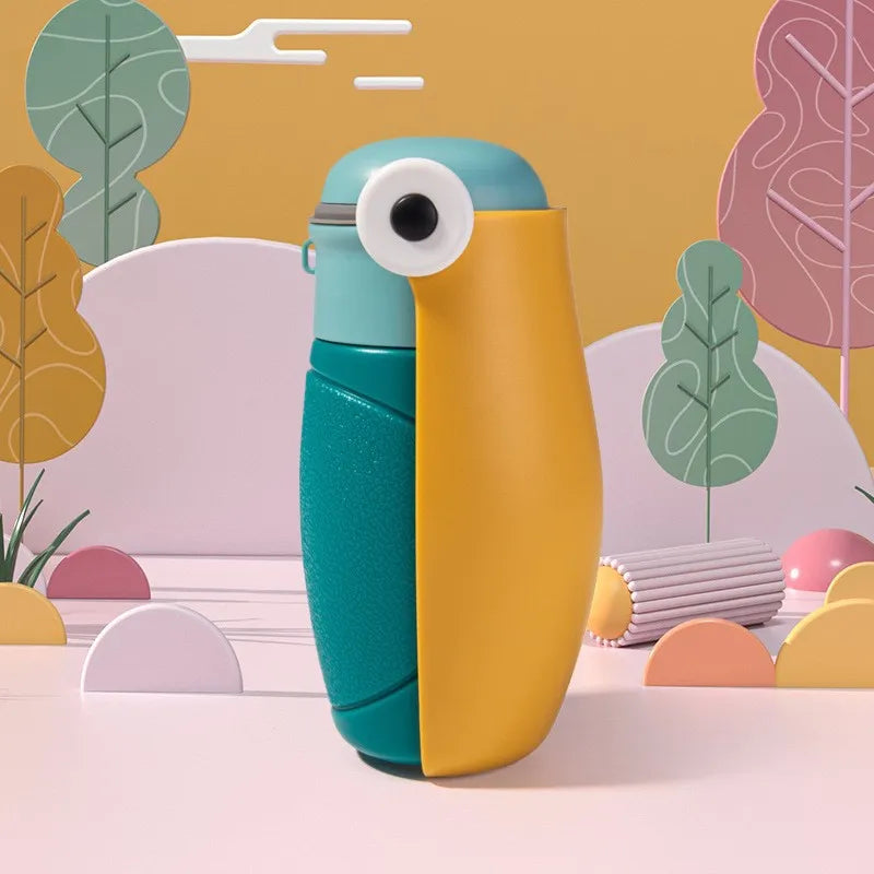 1PCS Portable ABS Pet Water Bottle for Outdoor Travel Leak-Proof Dog Water Dispenser with Foldable Bowl Cat Drinking Waterer